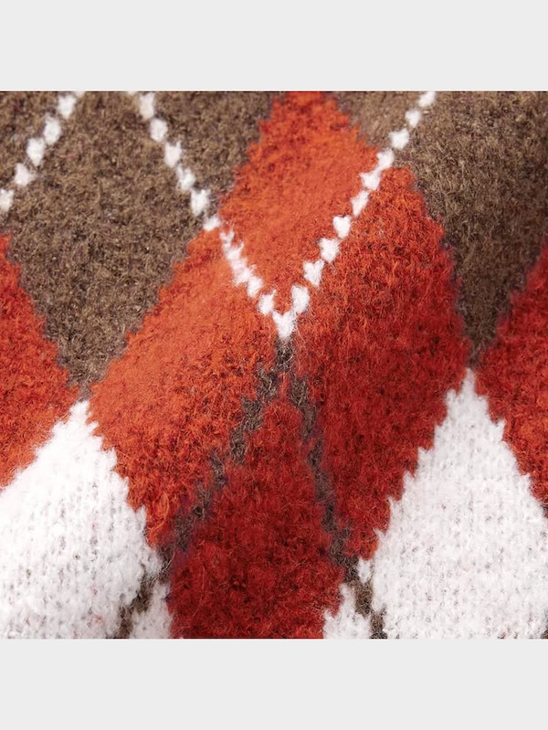 クロップドアーガイルセーター(長袖)YT+E