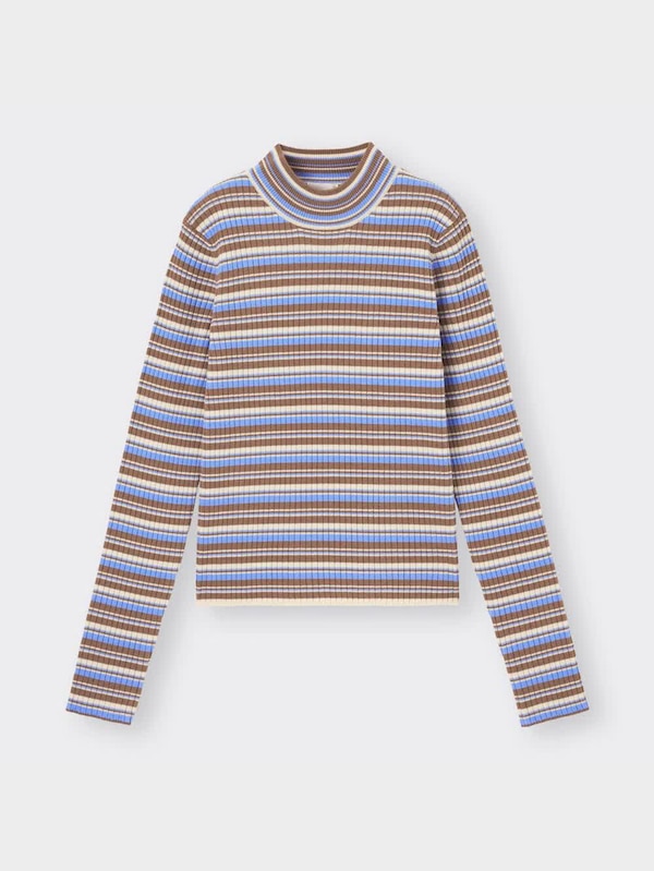 リブマルチボーダーセーター(長袖)YT+X