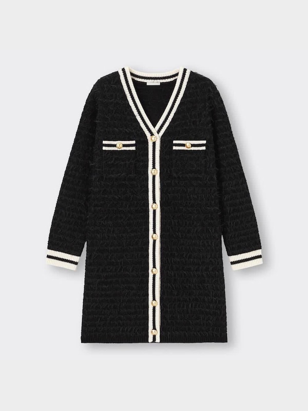 フェザーヤーンロングカーディガンYT+X