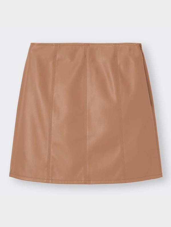 フェイクレザーミニスカート