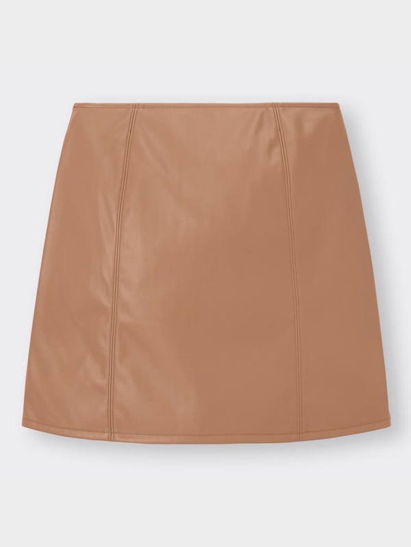 フェイクレザーミニスカート