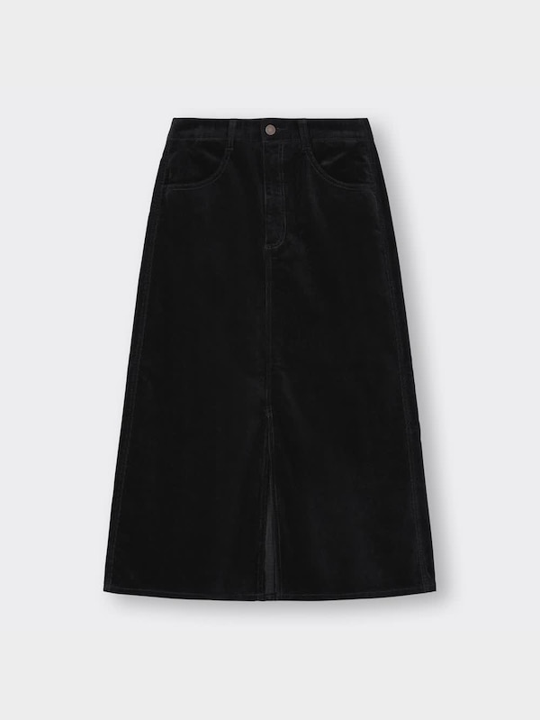 コーデュロイAラインロングスカート