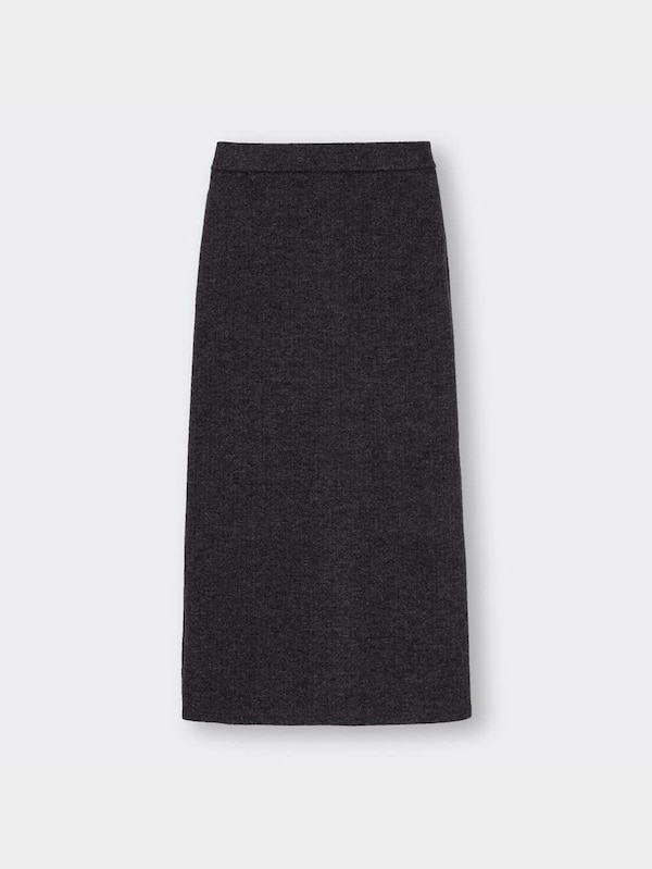 ブラッシュドリブナローロングスカート(セットアップ可能)