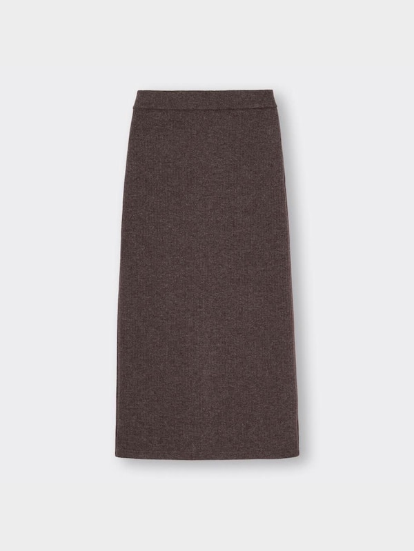 ブラッシュドリブナローロングスカート(セットアップ可能)