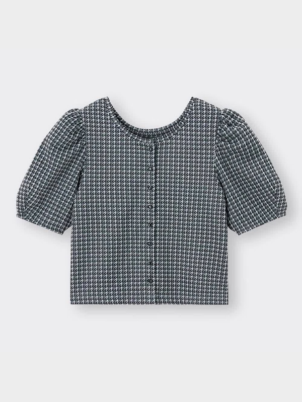 2WAYジャカードボリュームスリーブT(5分袖)