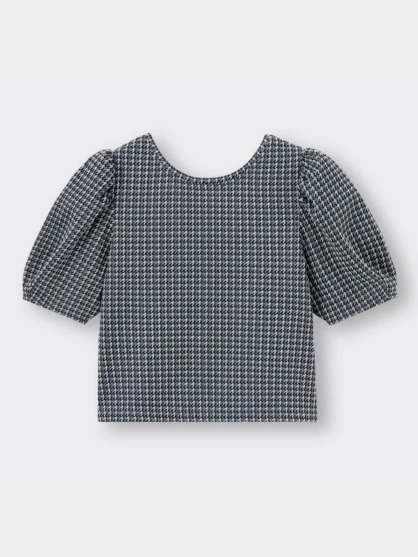 2WAYジャカードボリュームスリーブT(5分袖)