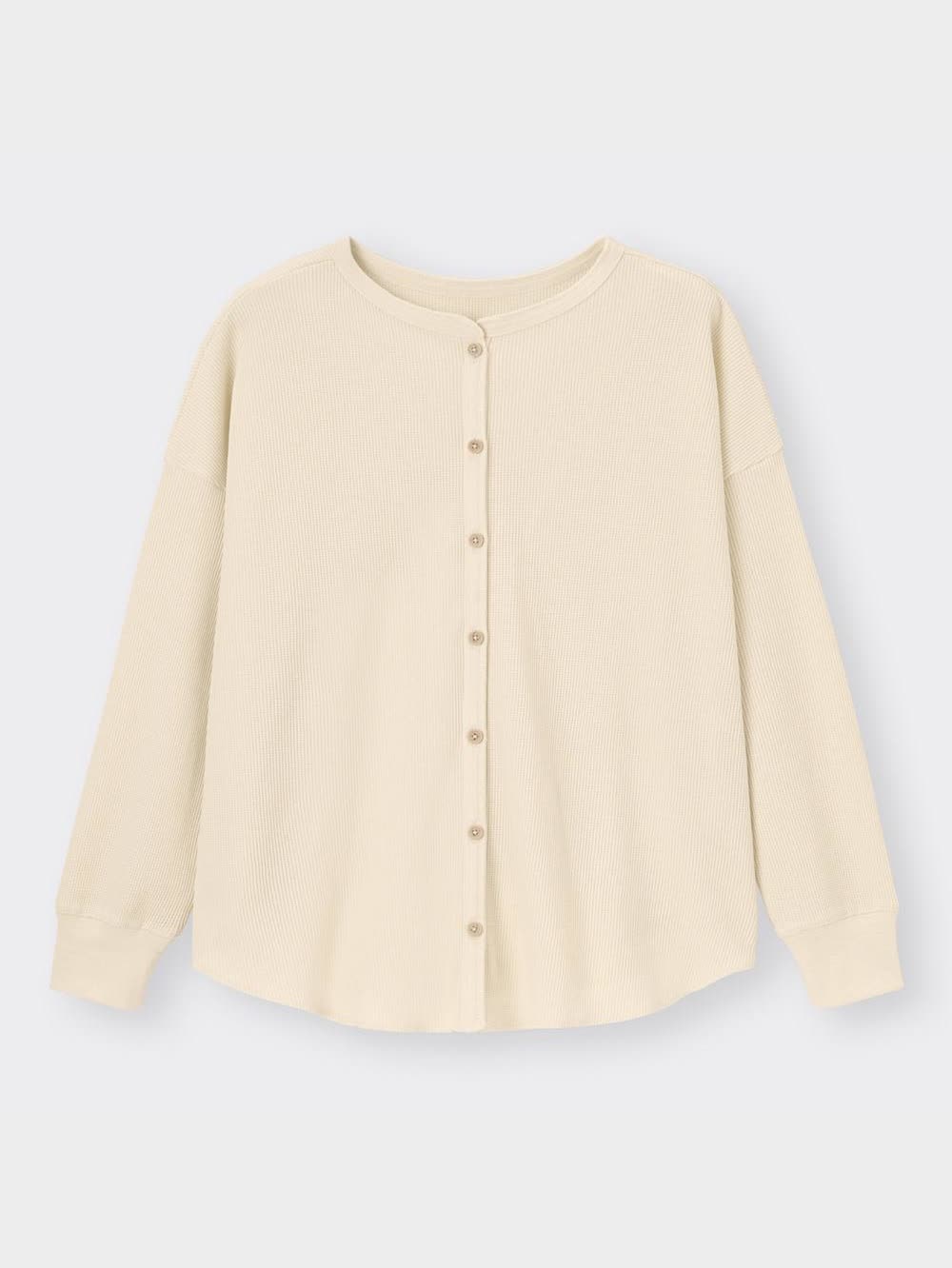 その他 gu- GU公式 | ウォッシュドワッフルボクシーT(5分袖)(オーバーサイズ)