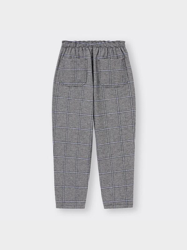 KIDS(男女兼用)フランネルチェックシェフパンツ