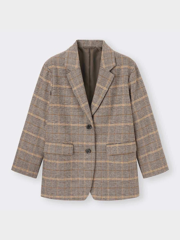 チェックオーバーサイズテーラードジャケットRS+X