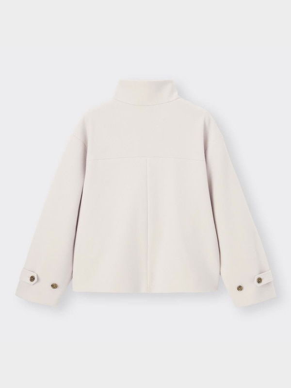 ニットメルトンスタンドカラーショートコートZ+E