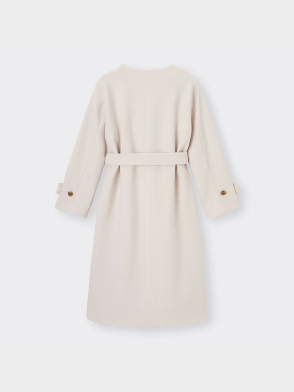 ニットメルトンノーカラーコートZ