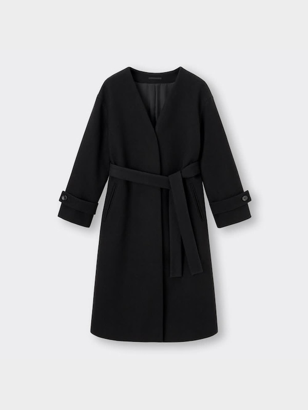 ニットメルトンノーカラーコートZ