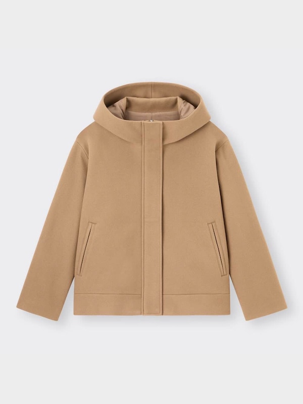 ニットメルトンショートフーディーコート