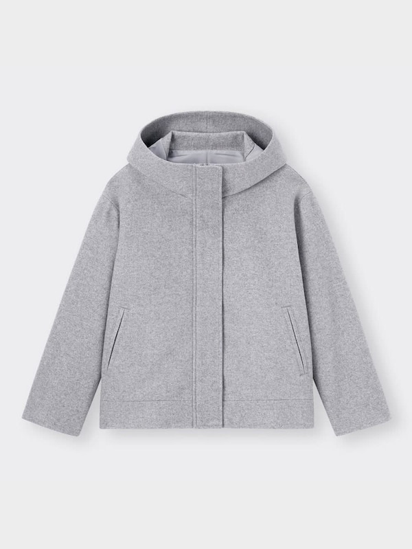 ニットメルトンショートフーディーコート