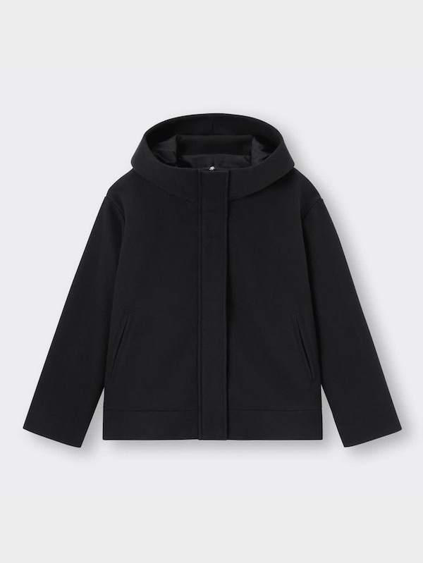 ニットメルトンショートフーディーコート