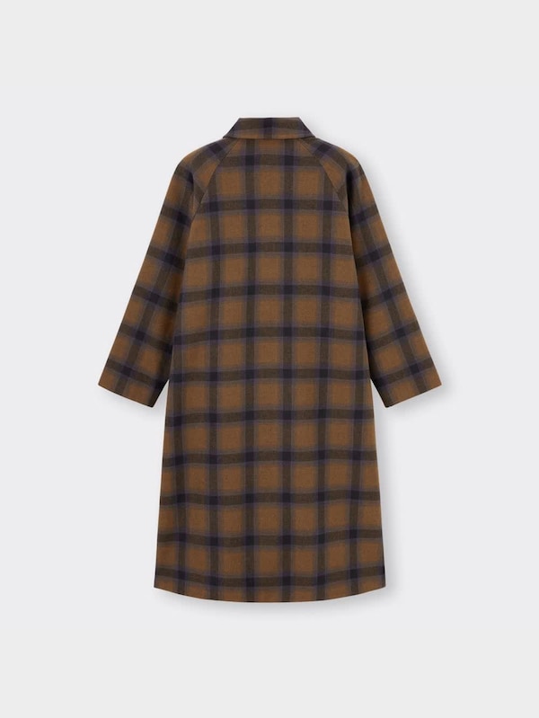 チェックバルカラーコート