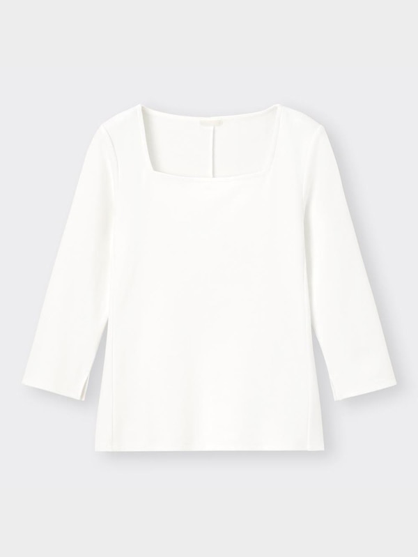 スクエア ネックコンパクトT(7分袖)Z+E