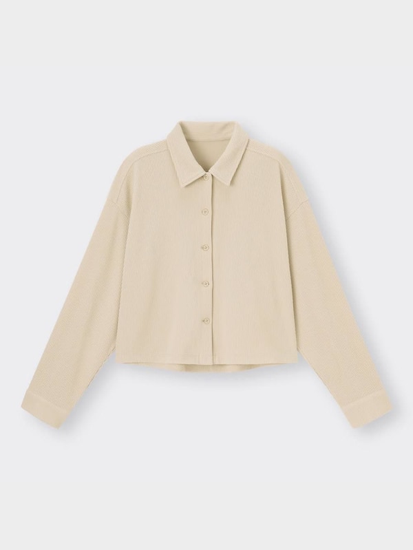 リブワイドクロップドシャツ(長袖)RS+E(セットアップ可能)