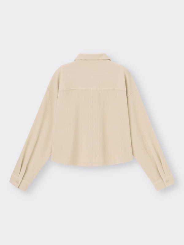 リブワイドクロップドシャツ(長袖)RS+E(セットアップ可能)