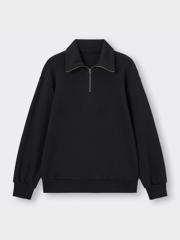 オーバーサイズハーフジップスウェットプルオーバー(長袖)