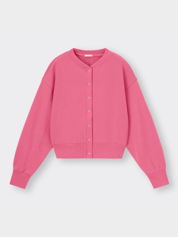 クロップドスウェットカーディガン(長袖)