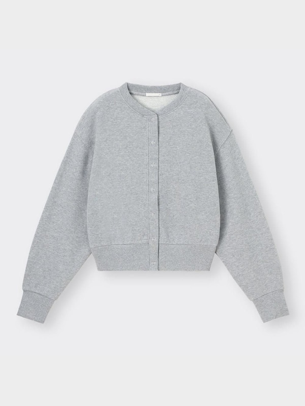 クロップドスウェットカーディガン(長袖)