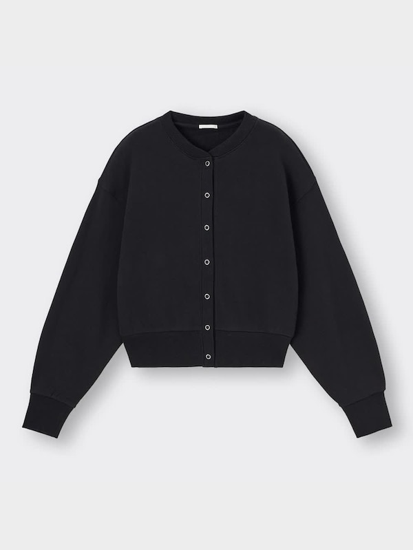 クロップドスウェットカーディガン(長袖)