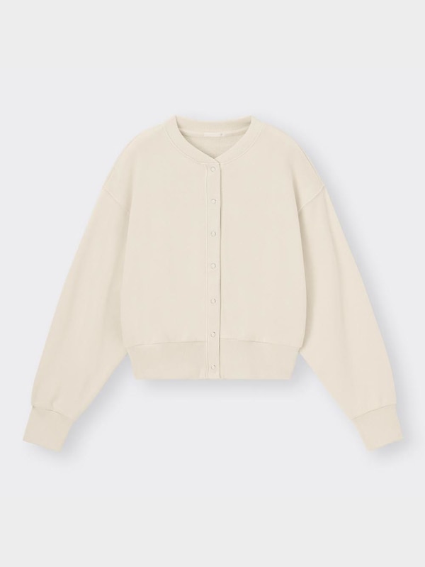 クロップドスウェットカーディガン(長袖)