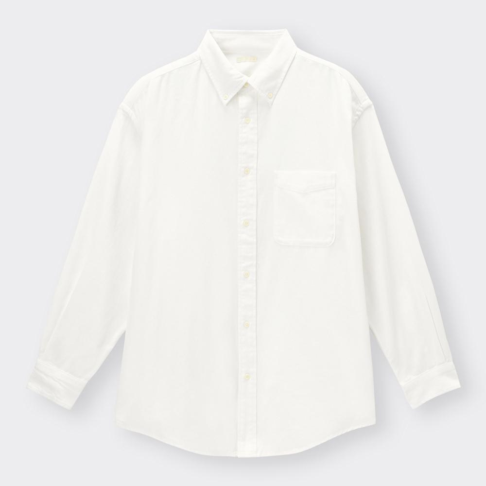 （GU）ツイルオーバーサイズシャツ(長袖)