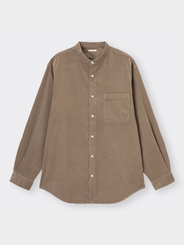 コーデュロイリラックスフィットバンドカラーシャツ(長袖)+E