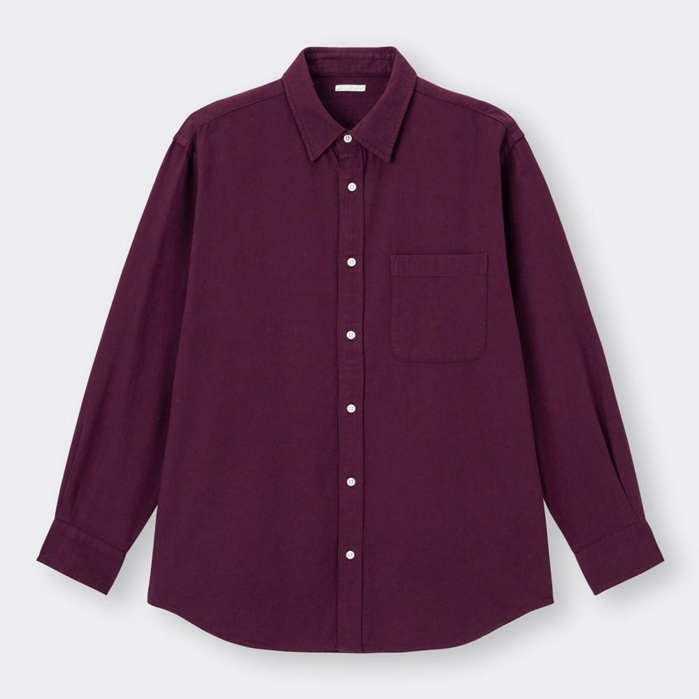 （GU）フランネルリラックスフィットシャツ(長袖)+E