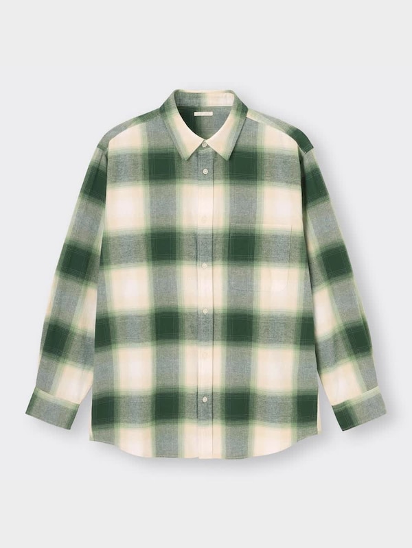 フランネルリラックスフィットシャツ(長袖)(チェック1)