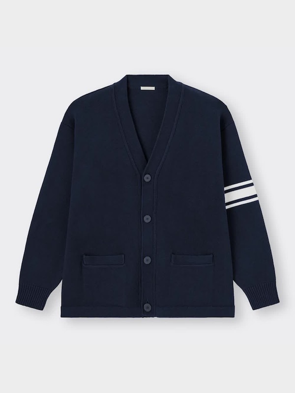 ラインリラックスフィットカーディガン(長袖)