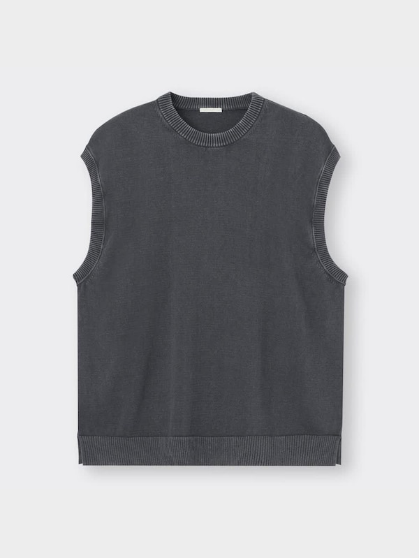 ウォッシュドリラックスフィットニットベストNT+E