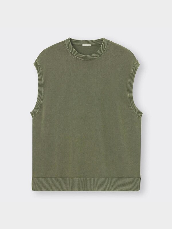 ウォッシュドリラックスフィットニットベストNT+E