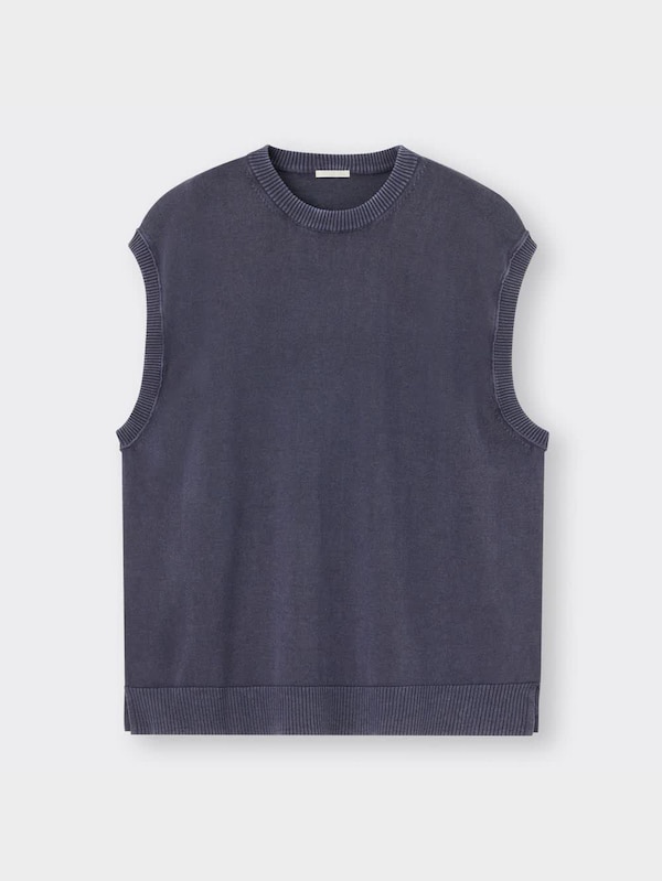 ウォッシュドリラックスフィットニットベストNT+E