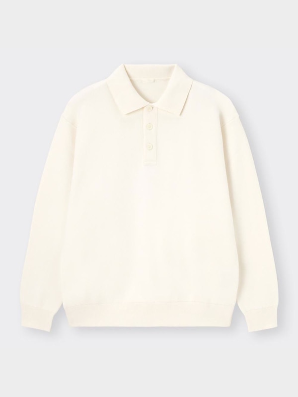 スウェットライクポロシャツ(長袖)SW+X