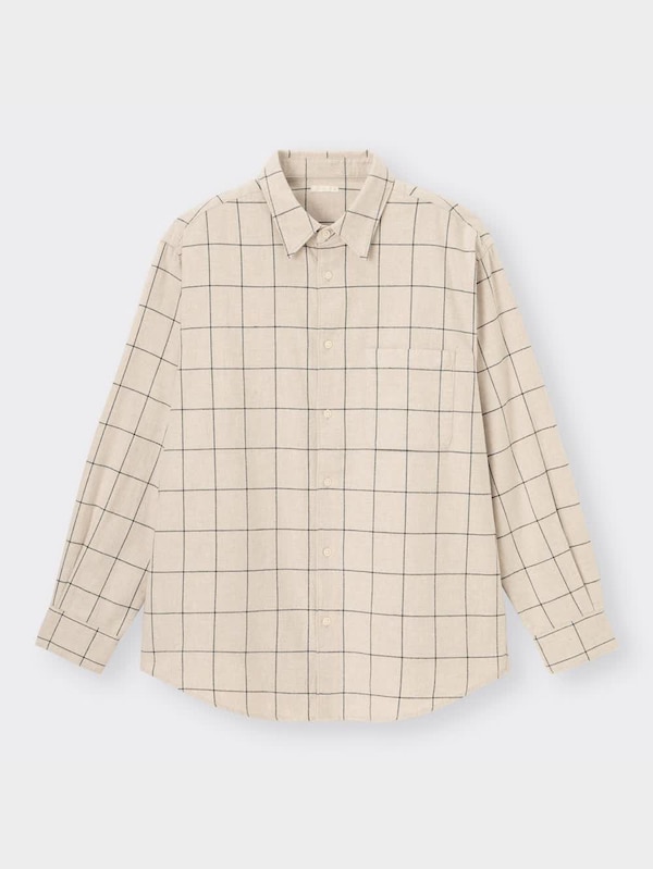 フランネルリラックスフィットシャツ(長袖)(チェック2)