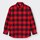 フランネルリラックスフィットシャツ(長袖)(チェック3)-RED