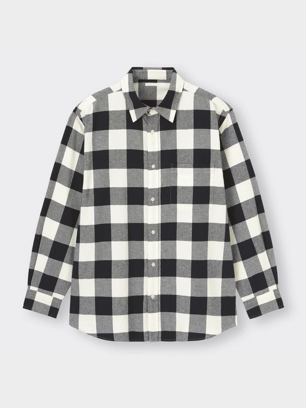 GU公式 | フランネルリラックスフィットシャツ(長袖)(チェック3)