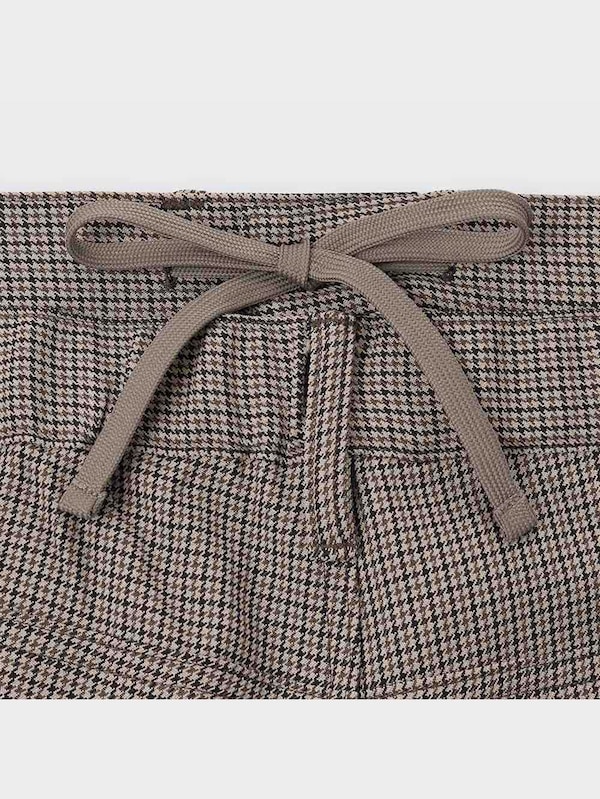 センタープレスストレートパンツ(チェック)