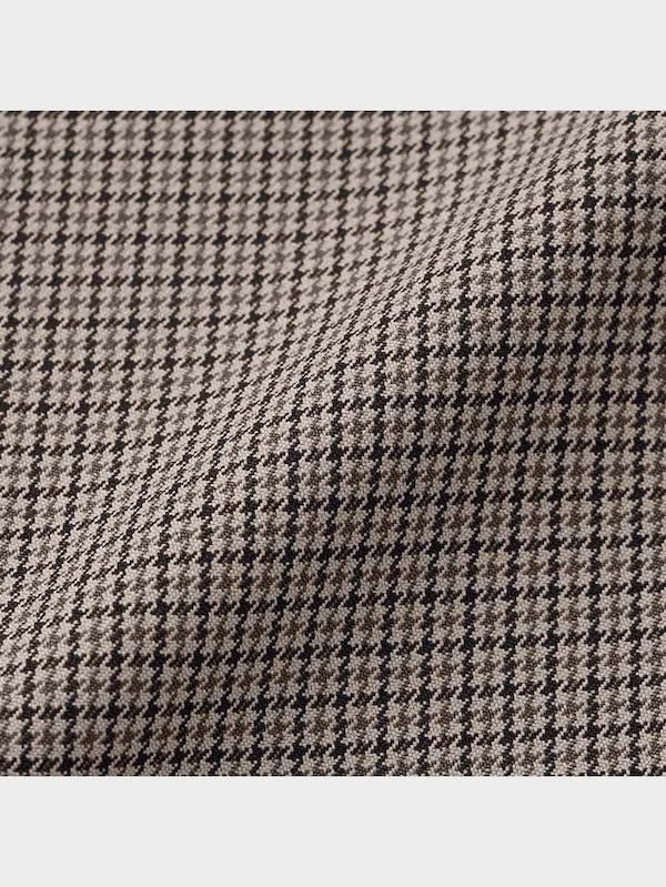 センタープレスストレートパンツ(チェック)