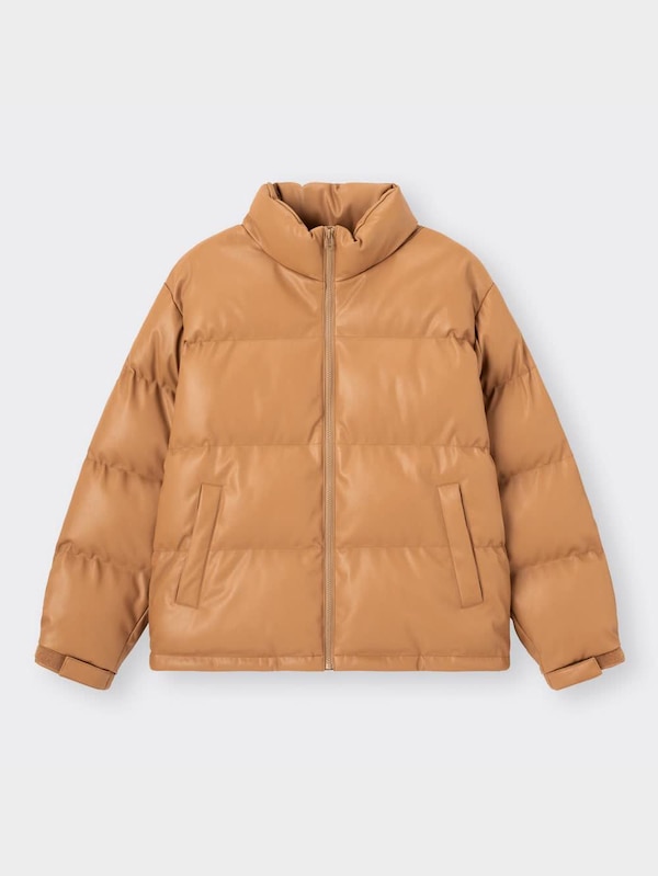 ヒートパデッドフェイクレザーブルゾン