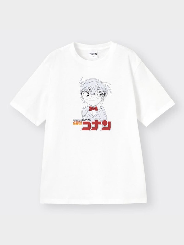 オーバーサイズグラフィックT(5分袖) Detective Conan 4+EC(名探偵コナン)(江戸川コナン)