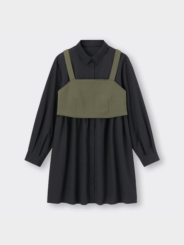 ビスチェコンビネーションロングシャツ(長袖)Q