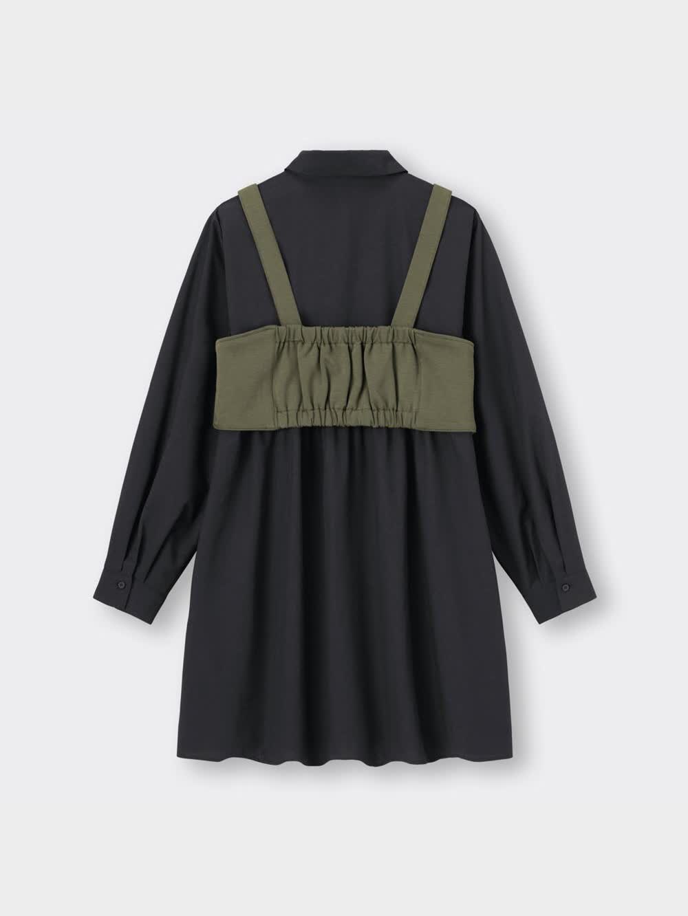 GU公式 | ビスチェコンビネーションロングシャツ(長袖)Q