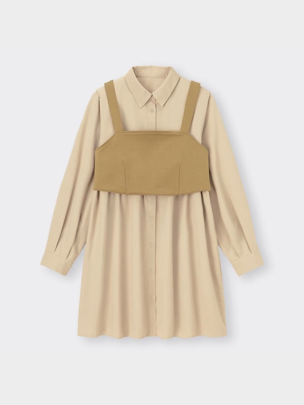 ビスチェコンビネーションロングシャツ(長袖)Q