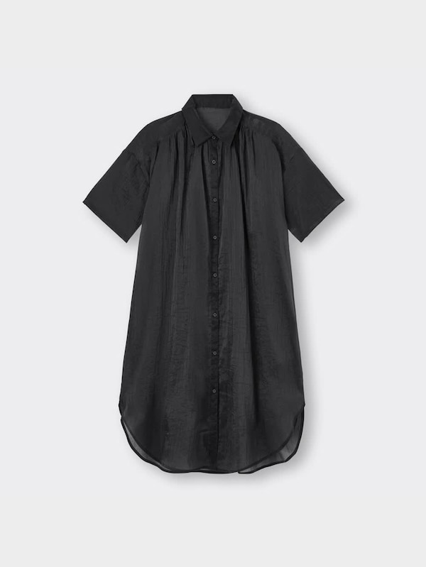 シアーロングシャツ(5分袖)