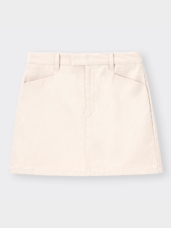 コーデュロイローウエストミニスカートYT+E