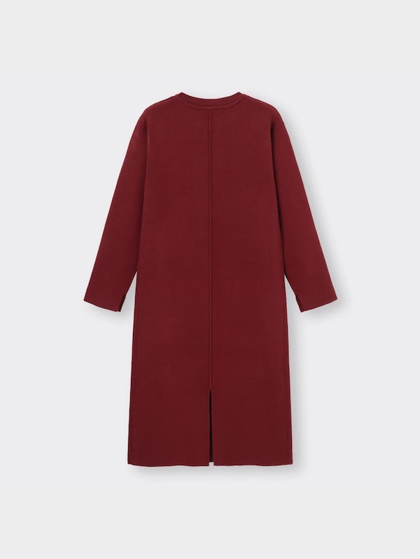 クルーネックニットワンピース(長袖)